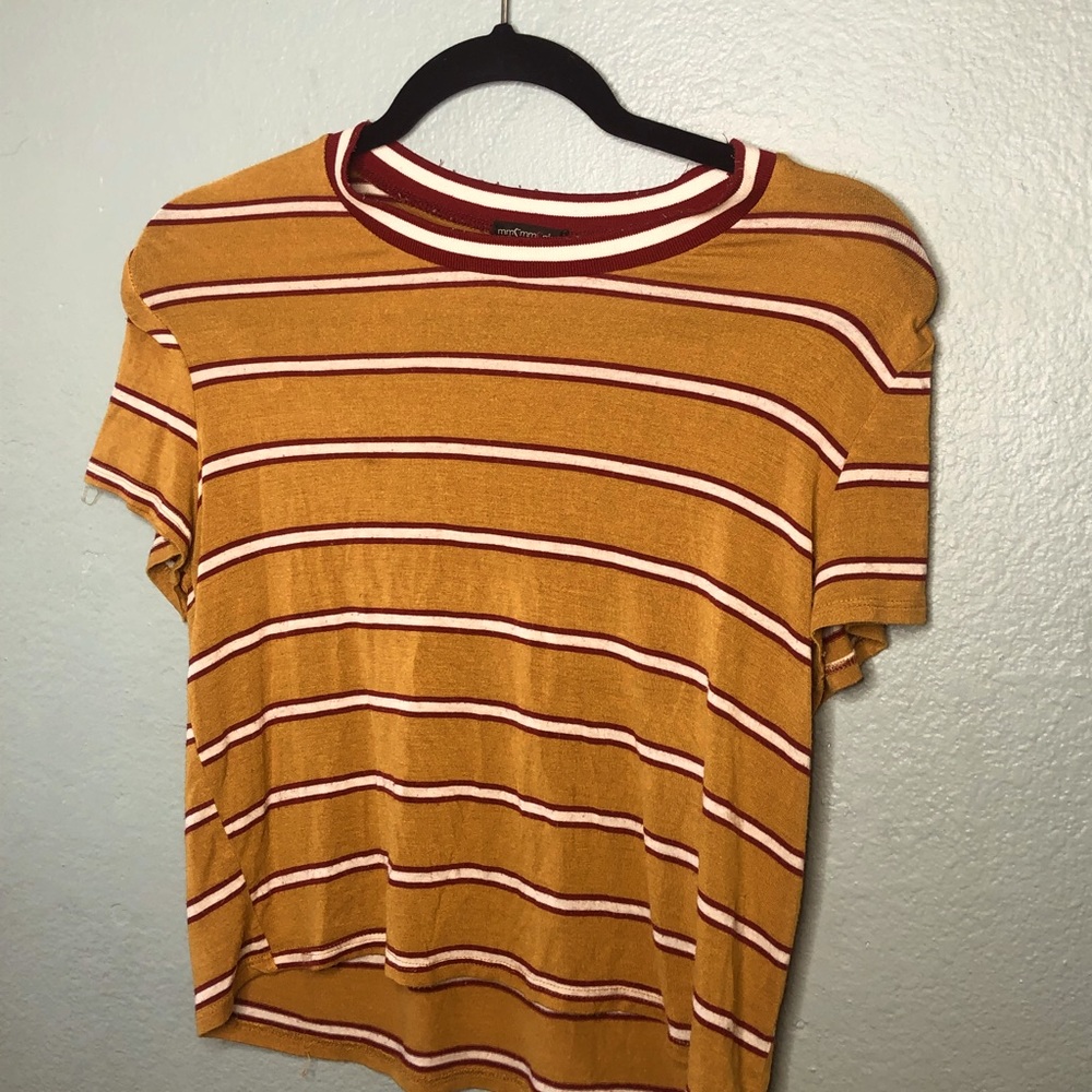 Yellow white and red flowy t-shirt, child XL, great condition.